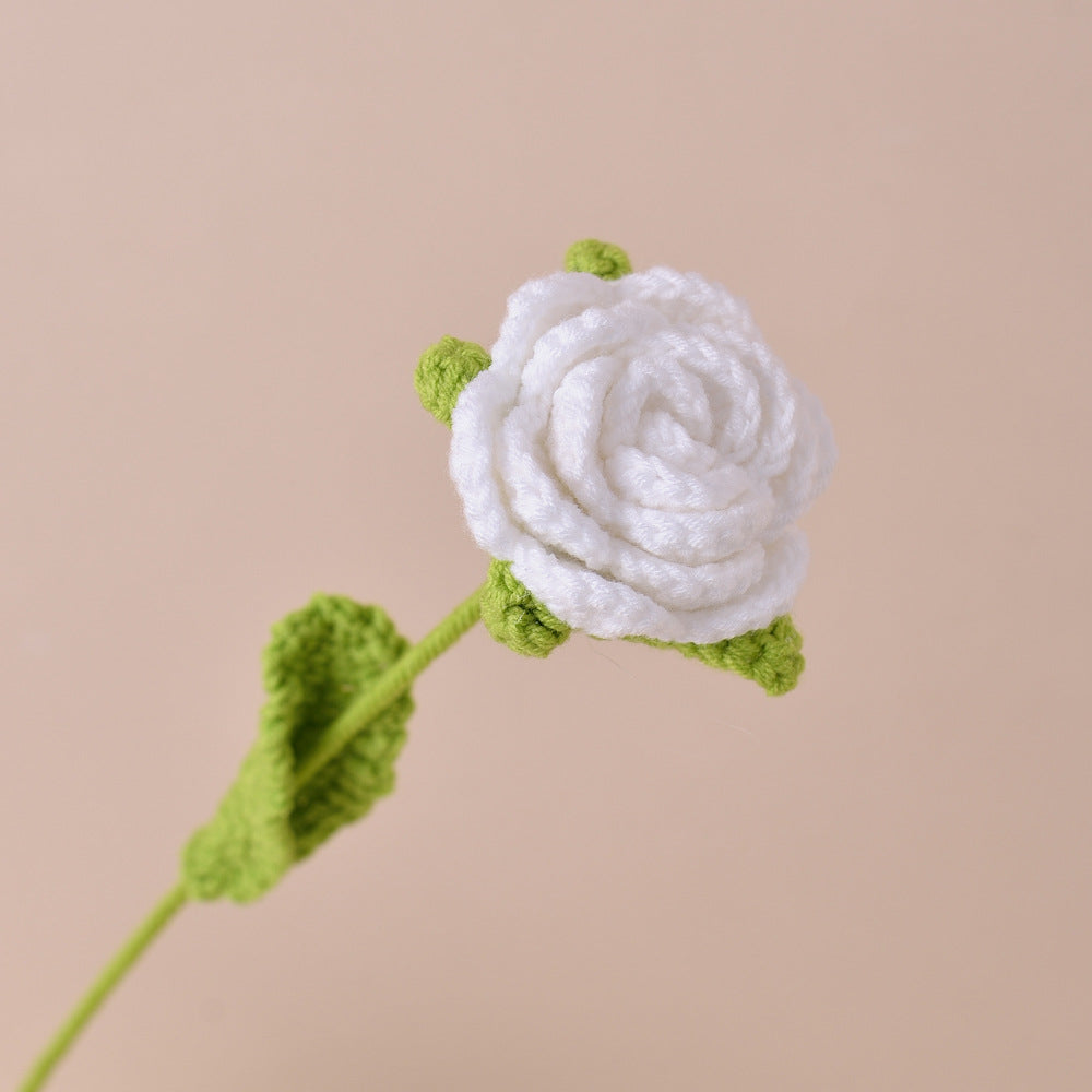 Hand-Knitted Rose Flowers: Perfect for Holiday Gifts