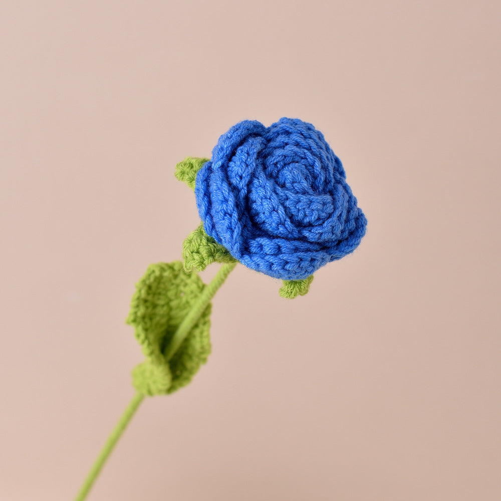 Hand-Knitted Rose Flowers: Perfect for Holiday Gifts