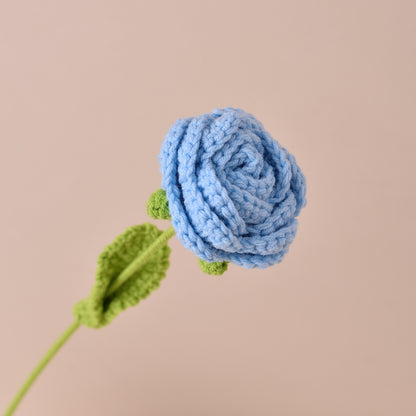 Hand-Knitted Rose Flowers: Perfect for Holiday Gifts