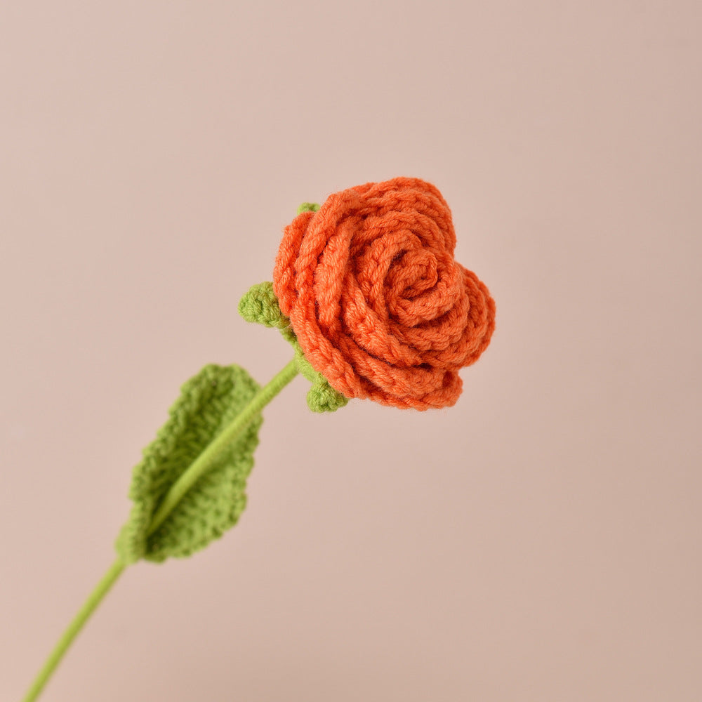 Hand-Knitted Rose Flowers: Perfect for Holiday Gifts